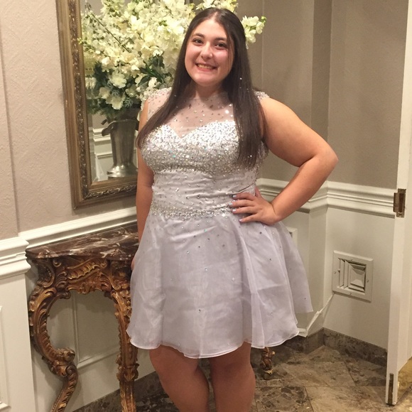 Silver Prom Dress - Picture 1 of 3